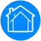 icona casa blu