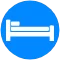 icona letto blu